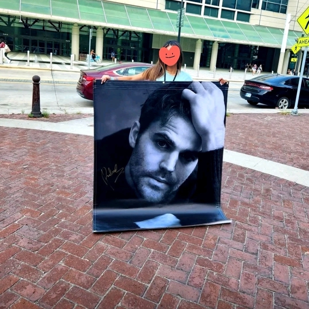 Paul Wesley AUTHENTIC autographed Vampire Diaries Convention Banner